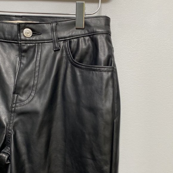 ❗️SOLD❗️Levi’s Faux Leather 720 High Rise Super Skinny Ankle Size 26 - Picture 4 of 13